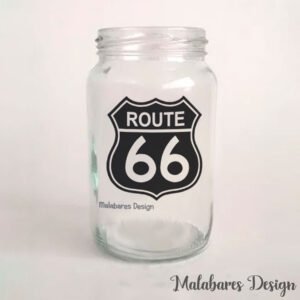 Etiquetas transparentes Route 66