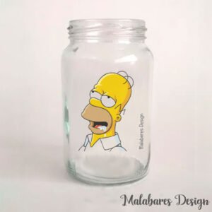 Etiquetas transparentes Homero Simpson