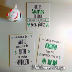 Cuadro Triptico Frases