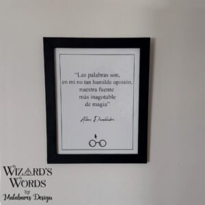 Cuadro Dumbledore Palabras Mágicas para pared